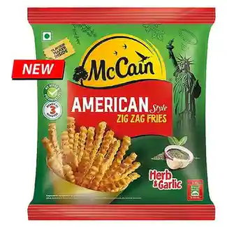 Mccain American Style Zig Zag Fries Herb & Garlic : 400 g